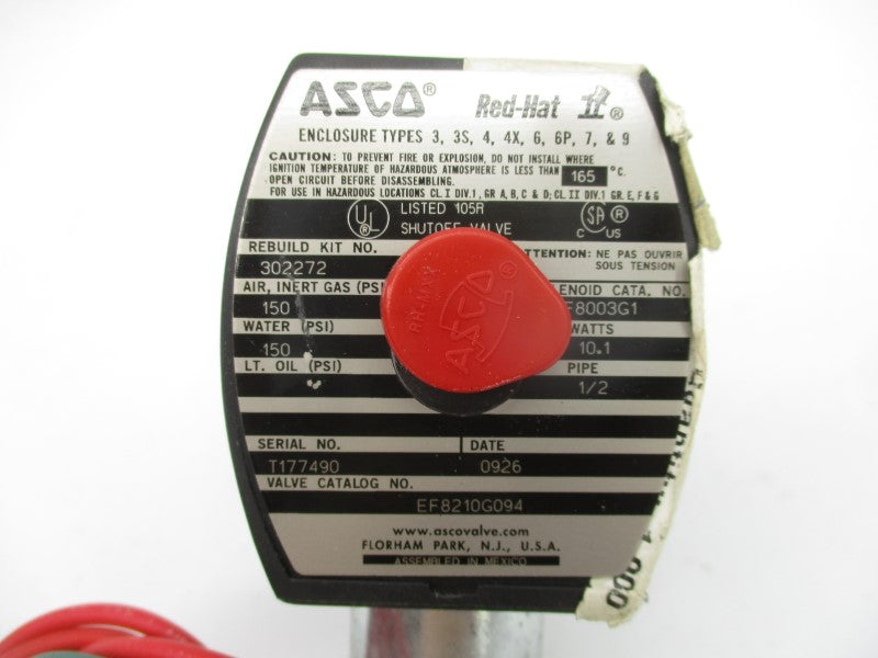 ASCO EF8210G094 110/120V 150PSI 1/2" NSNP