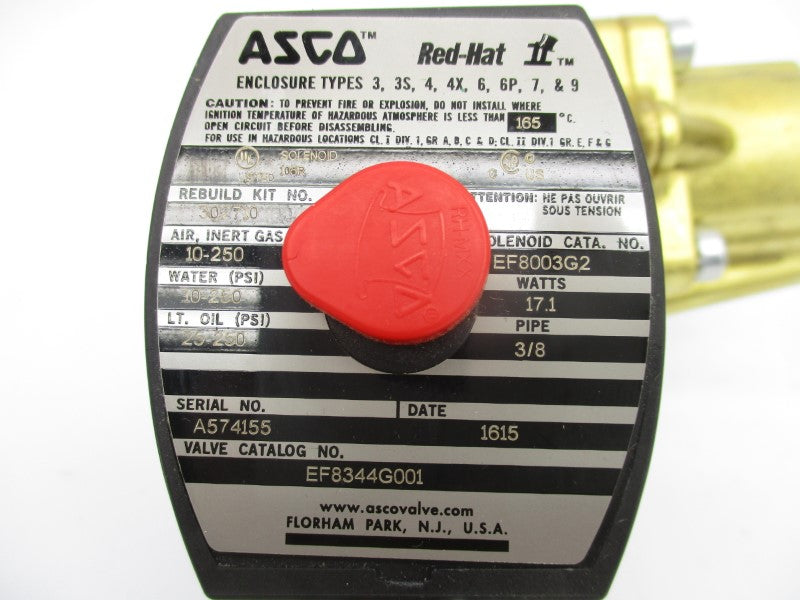 ASCO EF8344G001 110/120V 10-250PSI 3/8" NSNP