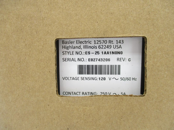 BASLER ES-25 1AA1N0N0 125/250V 1/5A REV.C NSMP