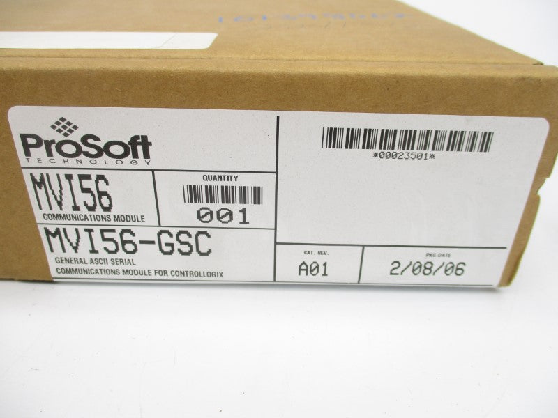 PROSOFT MVI56-GSC MVI56 DATE: 2006 REV. A01 NSFS