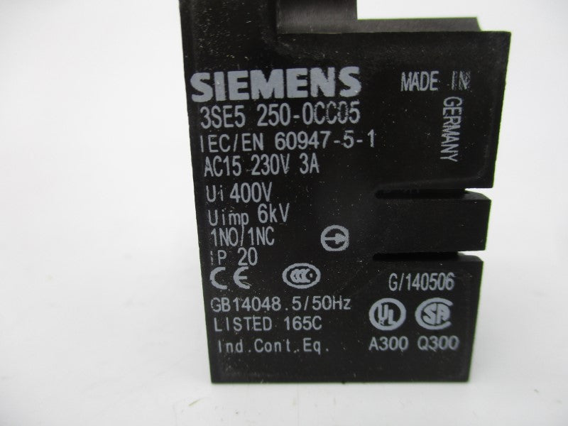 SIEMENS 3SE5250-0CC05 230V 3A NSMP