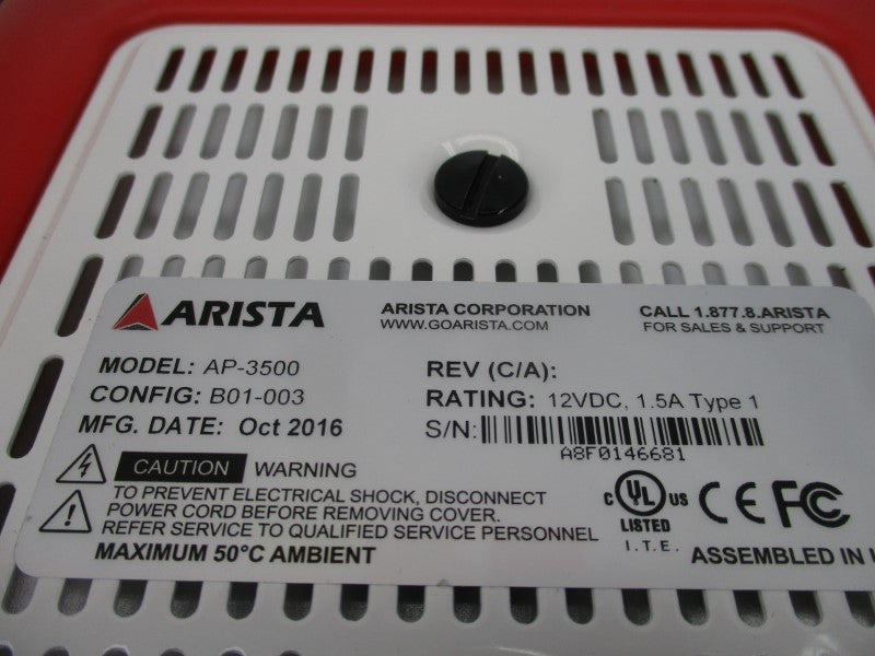 ARISTA AP-3500 B01-003 12VDC 1.5A NSMP