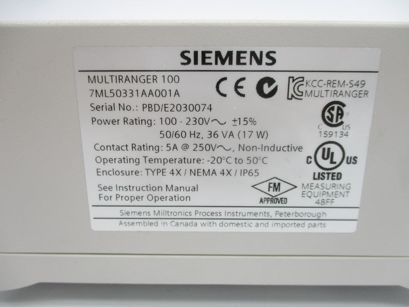 SIEMENS 7ML50331AA001A 100-230V 5A NSNP