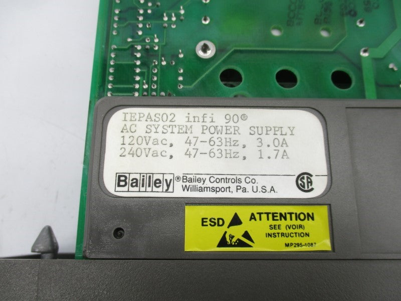 BAILEY IEPAS02 120/240VAC 3.0A/1.7A UNMP