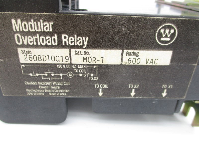 WESTINGHOUSE 2608D10G19 MOR-1 600VAC NSNP