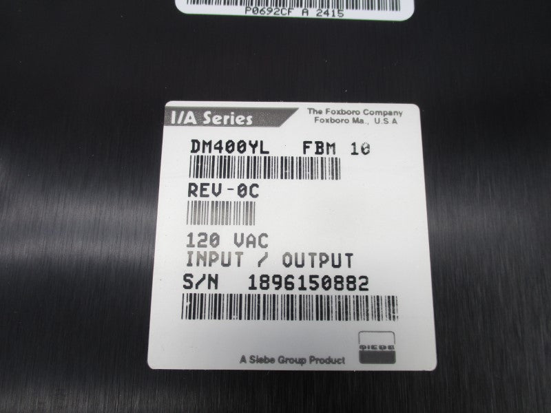 FOXBORO DM400YL FBM10 120VAC REV. 0C UNMP