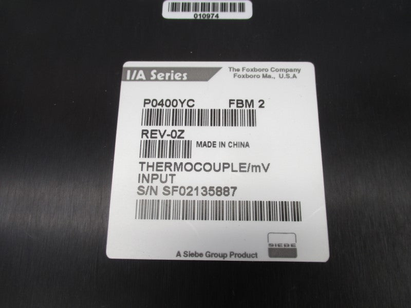 FOXBORO P0400YC FBM2 REV. 0Z NSNP