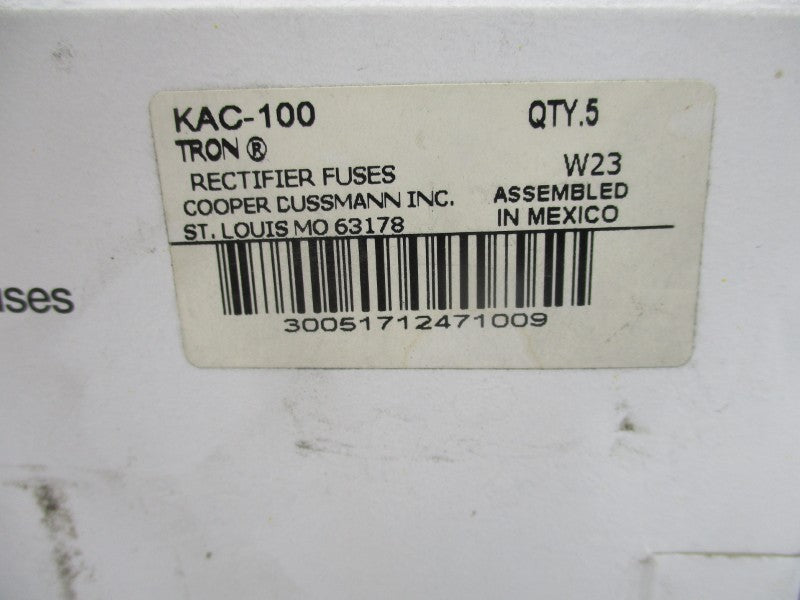 BUSSMANN KAC-100 600V 100A (PKG OF 5) (WH/BL) NSMP