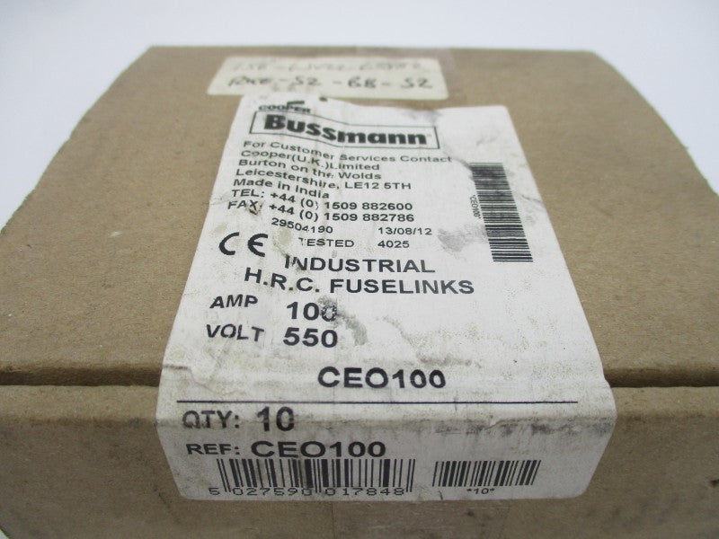 BUSSMANN CEO100 550V 100A (PKG OF 10) (BR) NSFS