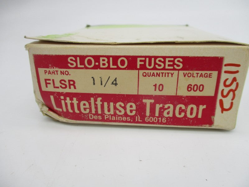 LITTELFUSE FLSR1-1/4 600V 1-1/4A (PKG OF 10) (RD/RD) NSMP