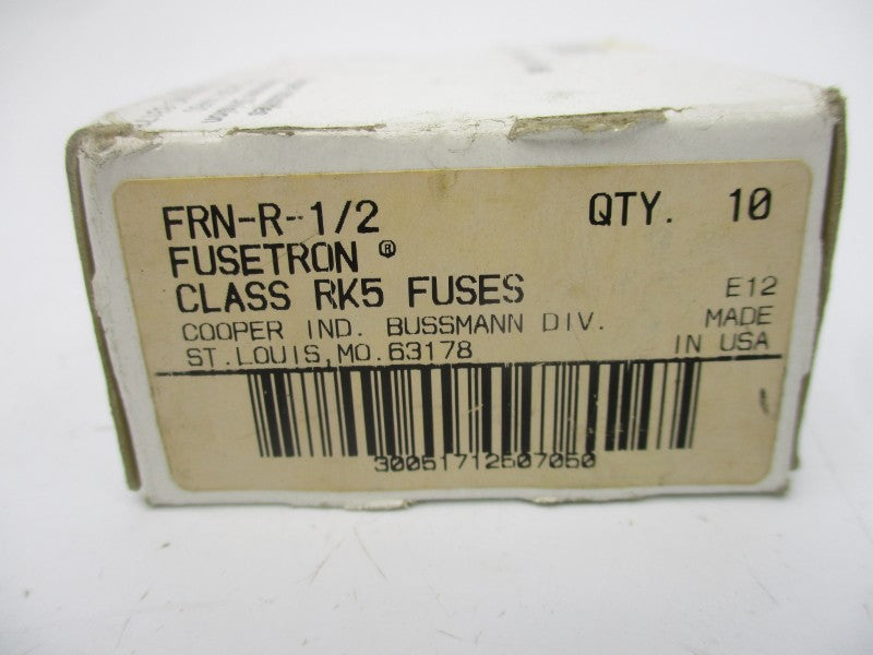 BUSSMANN FRN-R-1/2 250VAC 1/2A (PKG OF 10) (WH/BK) NSMP