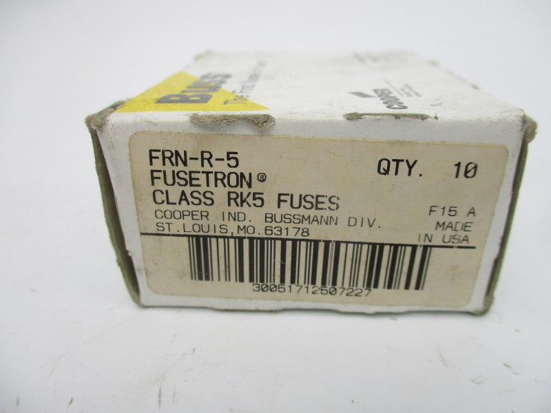 BUSSMANN FRN-R-5 250VAC 5A (PKG OF 10) (WH/BK) NSMP