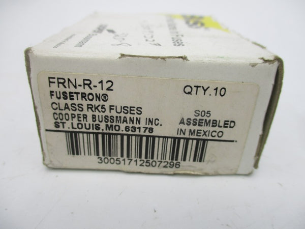 BUSSMANN FRN-R-12 250VAC 12A (PKG OF 10) (WH/BK) NSMP