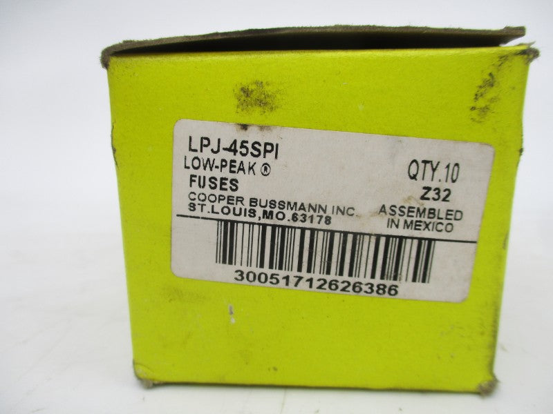 BUSSMANN LPJ-45SPI 600VAC 45A (PKG OF 10) (YL/YL) NSMP