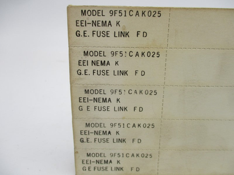 GENERAL ELECTRIC 9F51CAK025 (PKG OF 5) NSFS