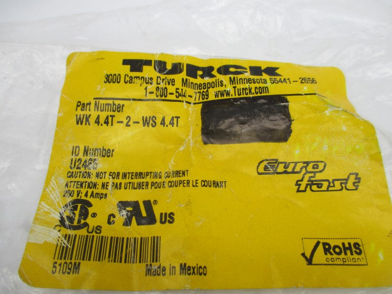 TURCK WK4.4T-2-WS4.4T U2465 250V 4A NSNP