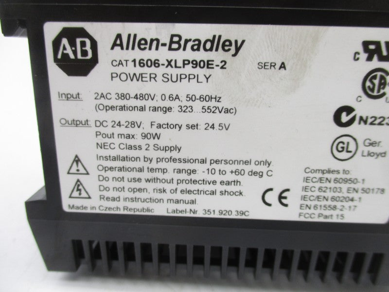 ALLEN BRADLEY 1606-XLP90E-2 SER. A 380-480V 0.6A UNMP