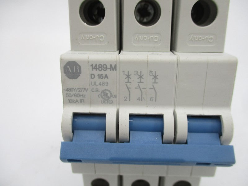 ALLEN BRADLEY 1489-M3D150 SER. D 480V 15A UNMP
