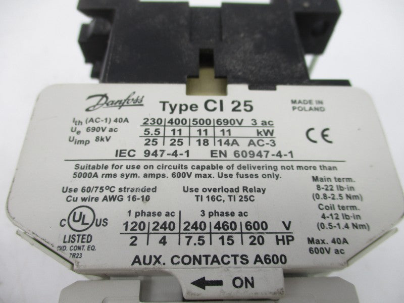 DANFOSS CI25 110-120V 40A UNMP