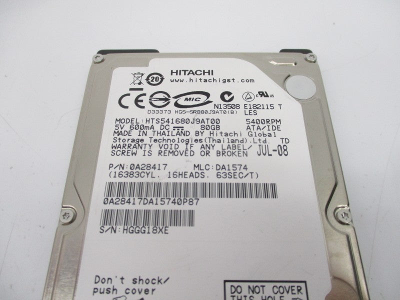 HITACHI 0A28417 HTS541680J9AT00 5V UNMP