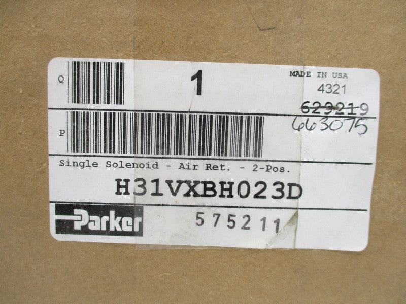 PARKER H31VXBH023D 120VAC 145PSI NSMP