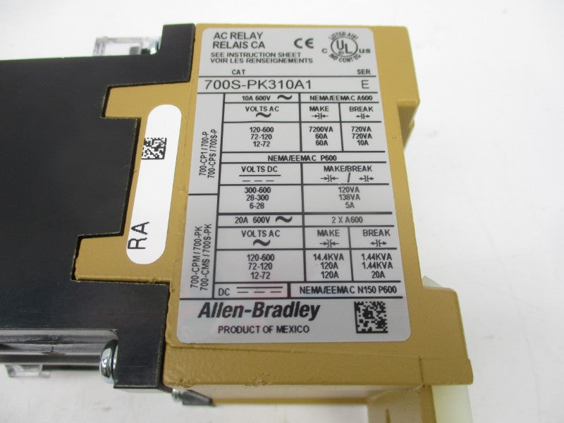 ALLEN BRADLEY 700S-PK310A1 SER. E 110/115-120V NSMP