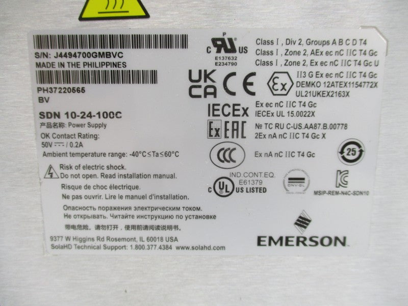 SOLA SDN10-24-100C 100-240V 3.5A NSMP