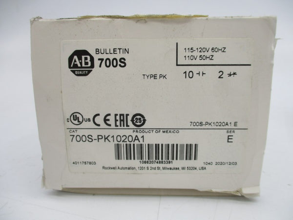 ALLEN BRADLEY 700S-PK1020A1 SER. E 110/115-120V NSMP