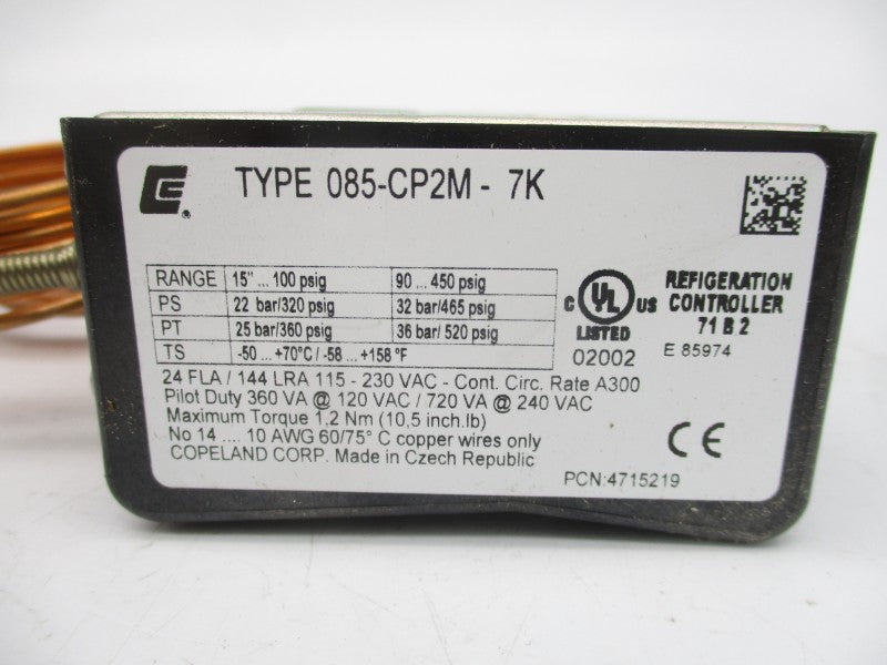 COPELAND 985-CP2M-7K 115-230VAC 90-450PSI NSMP