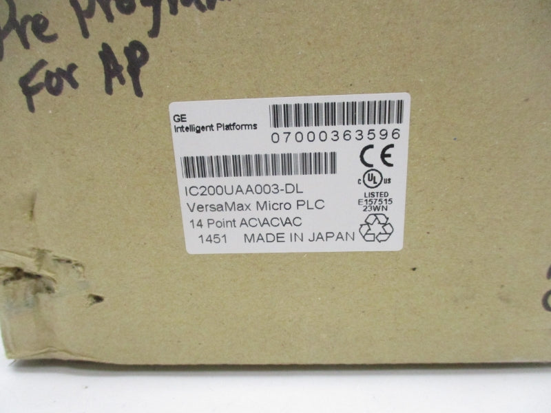 GENERAL ELECTRIC IC200UAA003-DL 100-240VAC 0.5A NSMP