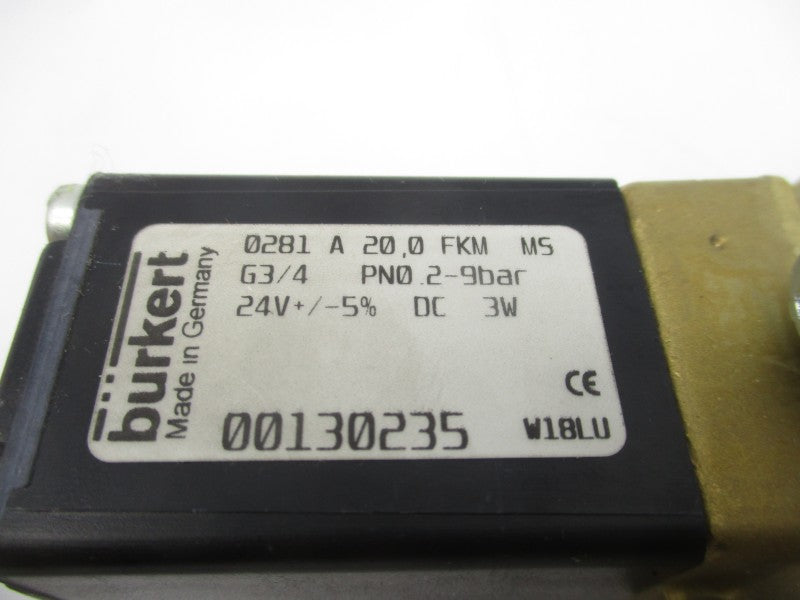 BURKERT 00130235 24VDC NSNP
