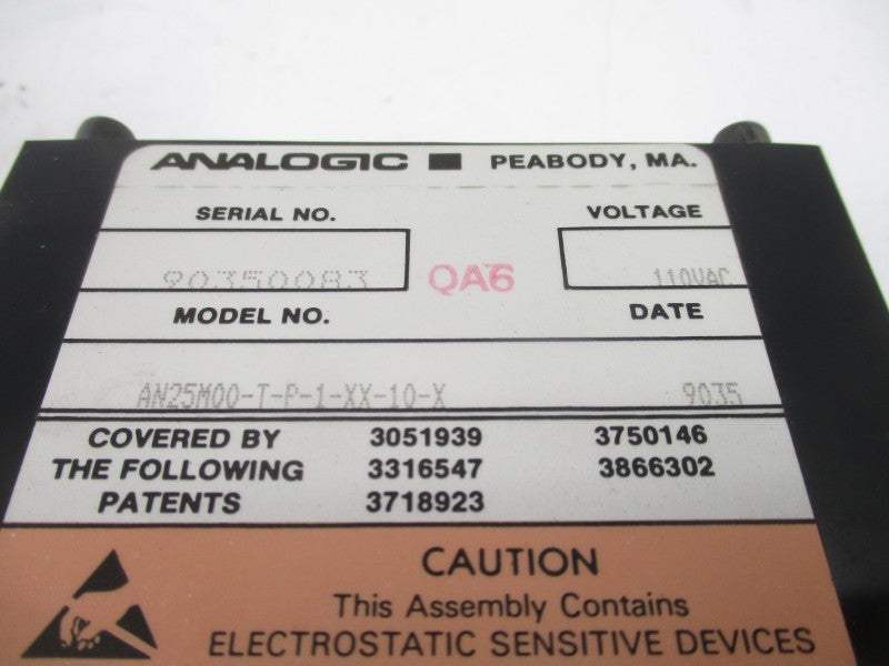 ANALOGIC AN25M00-T-P-1-XX-10-X 110VAC UNMP