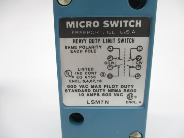 MICRO SWITCH LSM7N 600VAC 10A NSMP