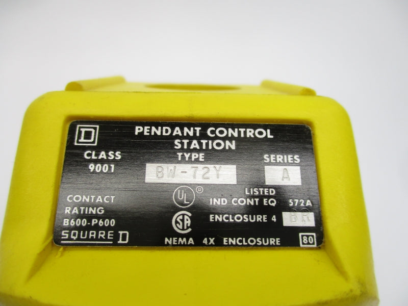 SQUARE D 9001BW-72Y SER. A 600VAC/DC NSMP