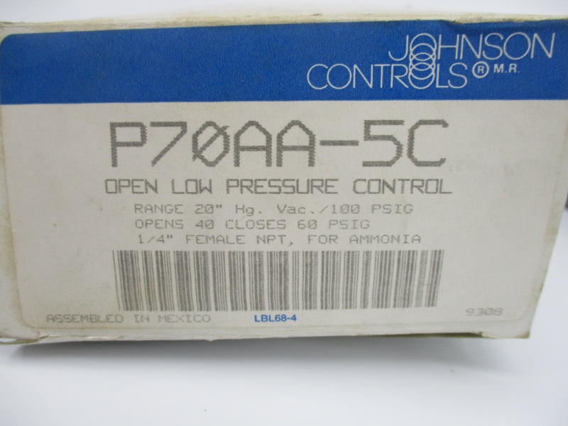 JOHNSON CONTROLS P70AA-5C 208/240V 17A 100PSI 1/4" NSMP