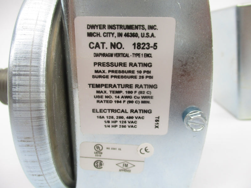 DWYER 1823-5 125-480VAC 15A 10PSI NSMP