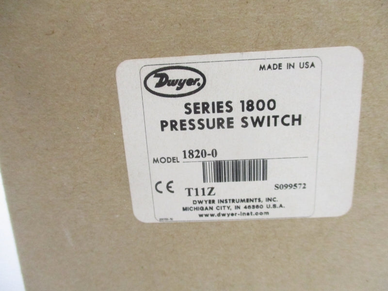 DWYER 1820-0 125-480VAC 15A 10PSI NSMP