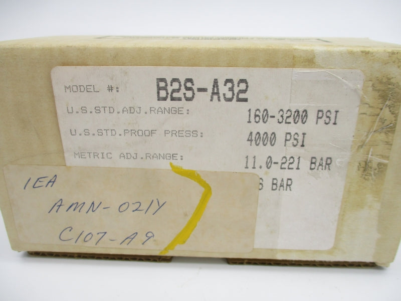 BARKSDALE B2S-A32 480VAC 3A 160-3200PSI NSMP