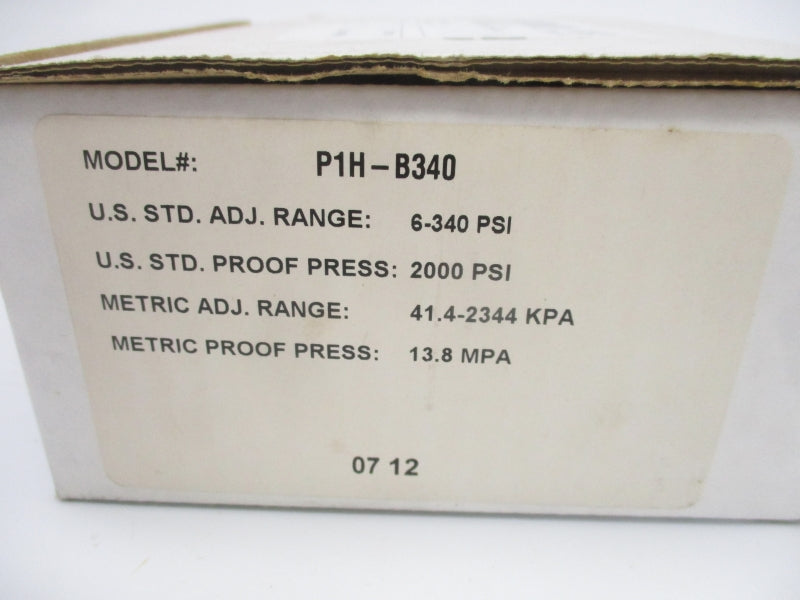 BARKSDALE P1H-B340 600VAC 2A 6-340PSI NSMP