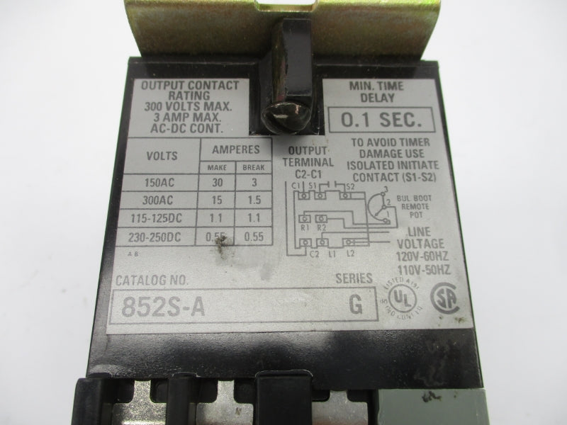 INDUSTRIAL SPARE PART 852S-A SER. G 300VAC 3A 0.1S NSNP