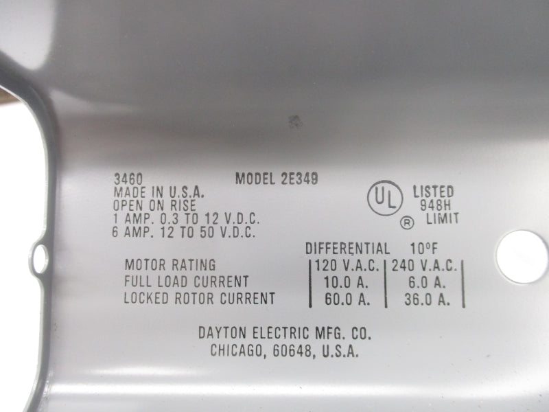 DAYTON 2E349 240VAC 6.0A NSMP