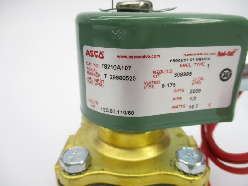 ASCO T8210A107 110/120V 5-175PSI 1/2" NSNP