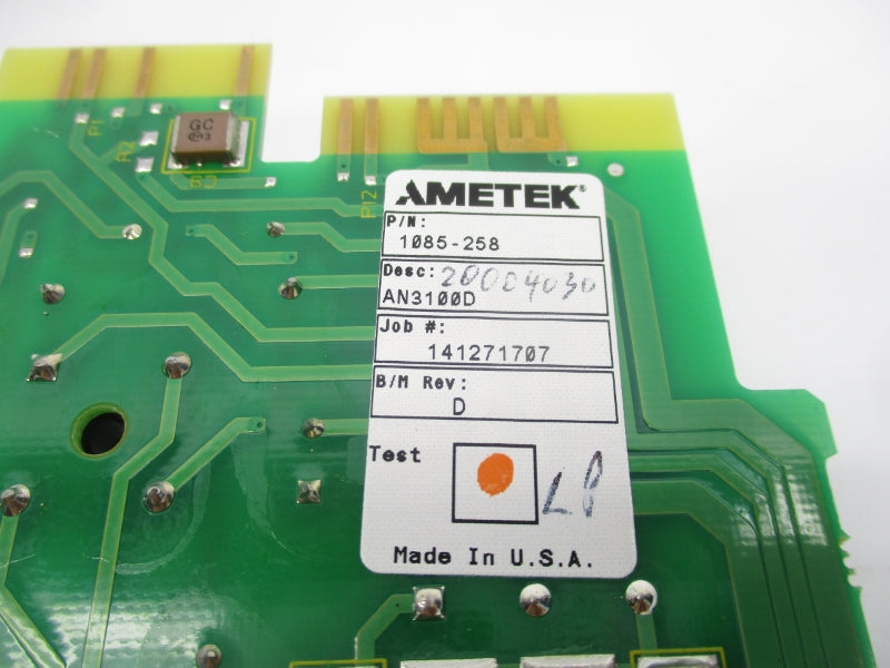 AMETEK 1085-258 REV. D NSNP