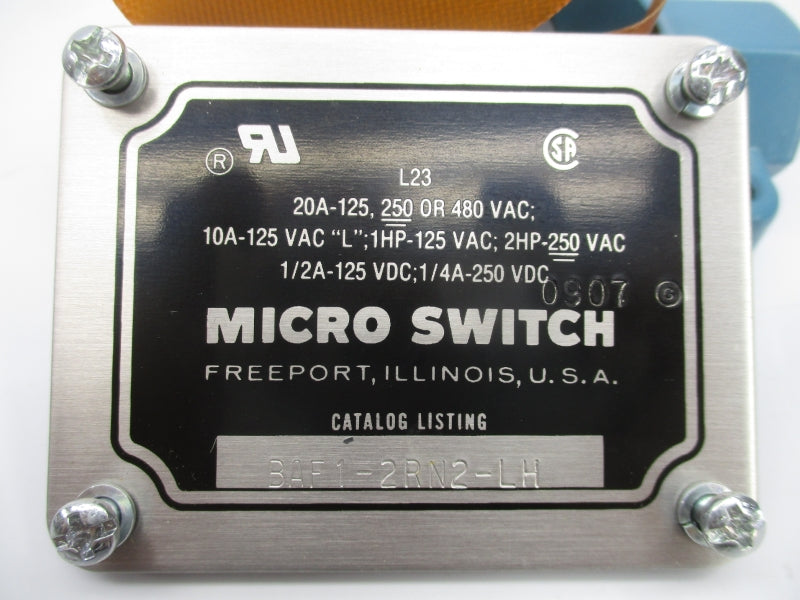 MICRO SWITCH BAF1-2RN2-LH 480VAC 20A NSNP