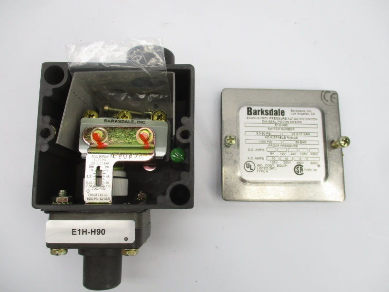 BARKSDALE E1H-H90 480VAC 3A 3.0-90PSI NSNP