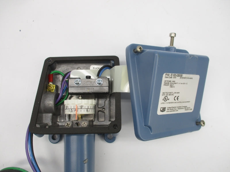UNITED ELECTRIC E100-2BSB 480VAC 15A 30-250'F NSNP