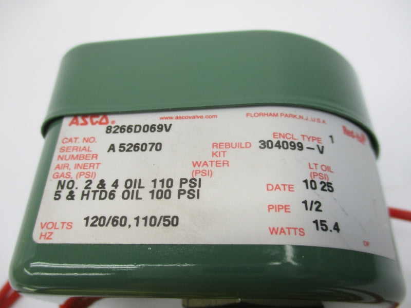 ASCO 8266D069V 110/120V 100-110PSI 1/2" NSNP