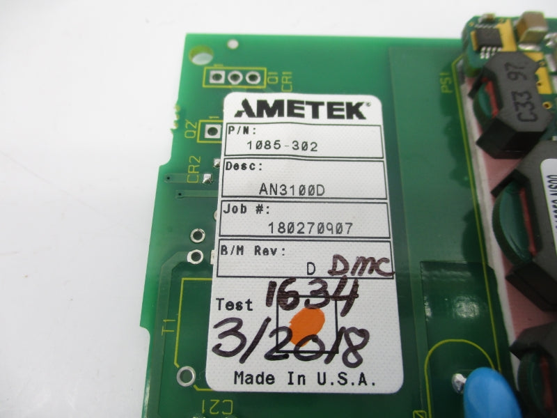 AMETEK 1085-302 REV. D NSNP