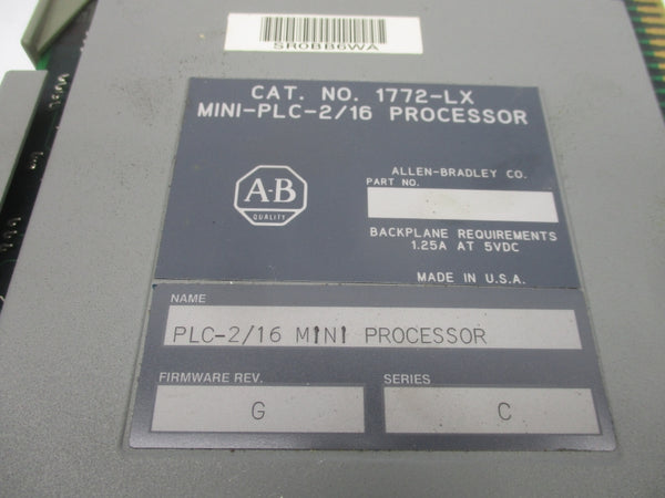 ALLEN BRADLEY 1772-LX SER. C 5VDC 1.25A F/W G (NO KEY) UNMP