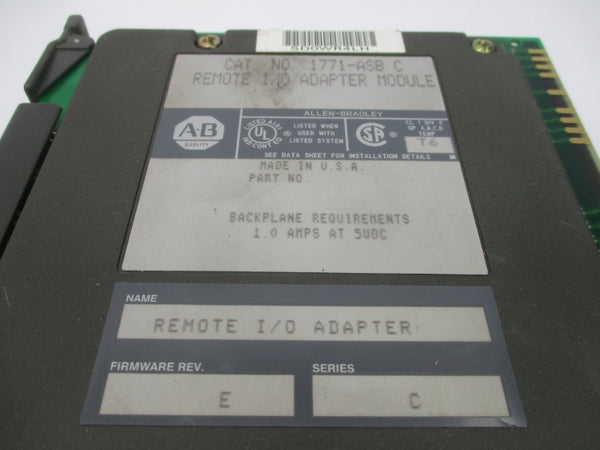 ALLEN BRADLEY 1771-ASB SER. C F/W E 5VDC 1A (NO TERMINAL) UNMP